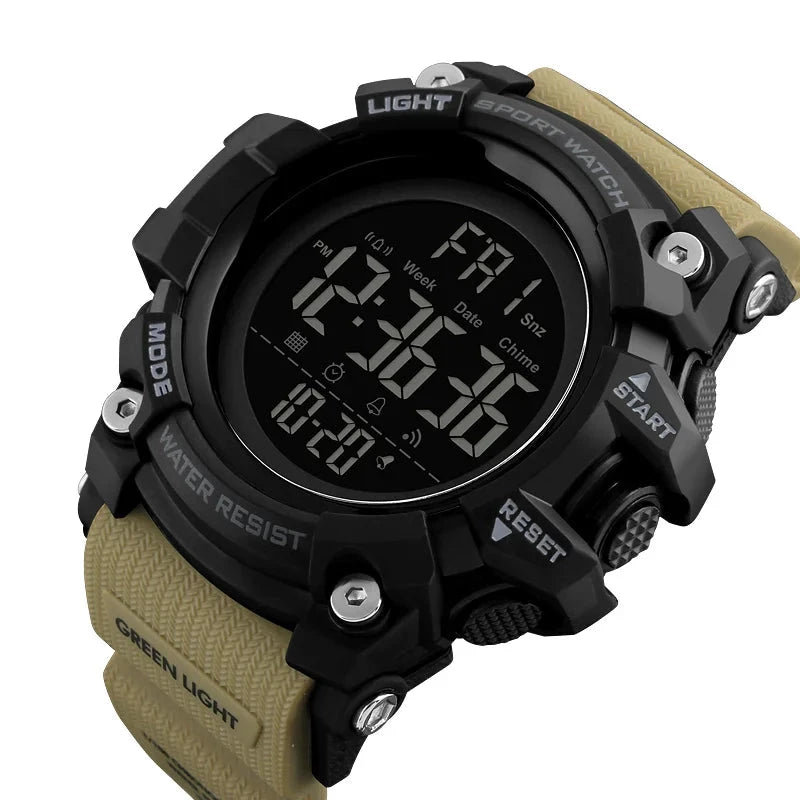 SKMEI Shockproof 2-Time Sport Watch – Durable, Waterproof & Multifunctional