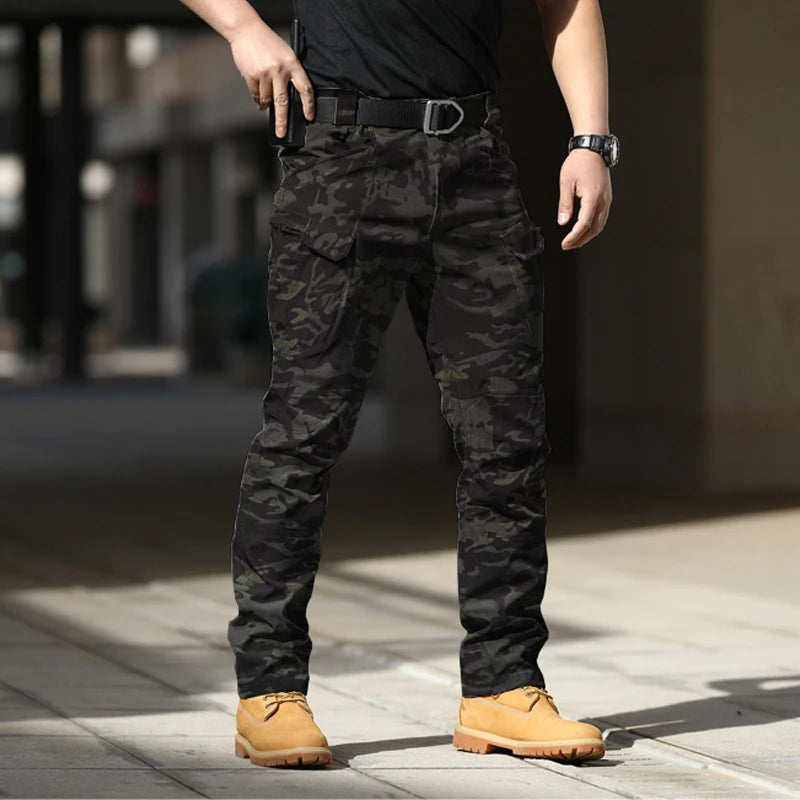 Camouflage Print Slim Fit Trousers