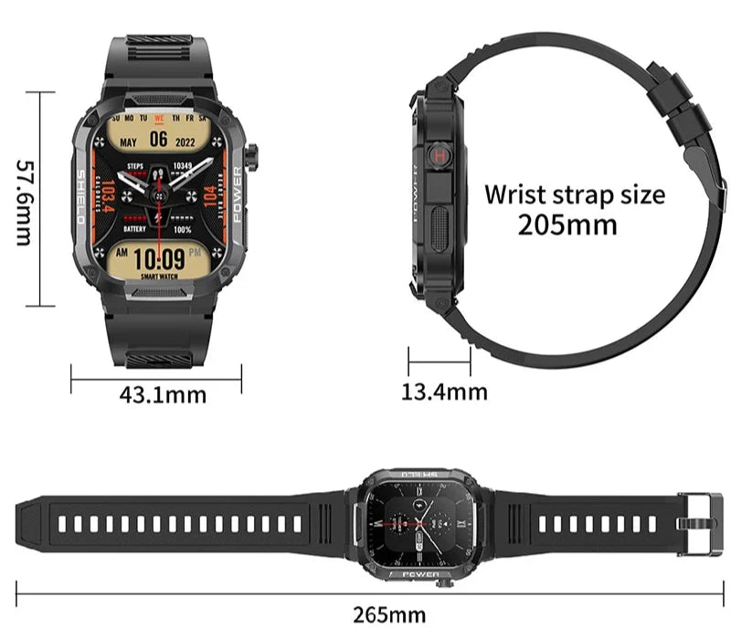 2024 Military-Grade Smartwatch – Rugged, Waterproof, and Ready for Action