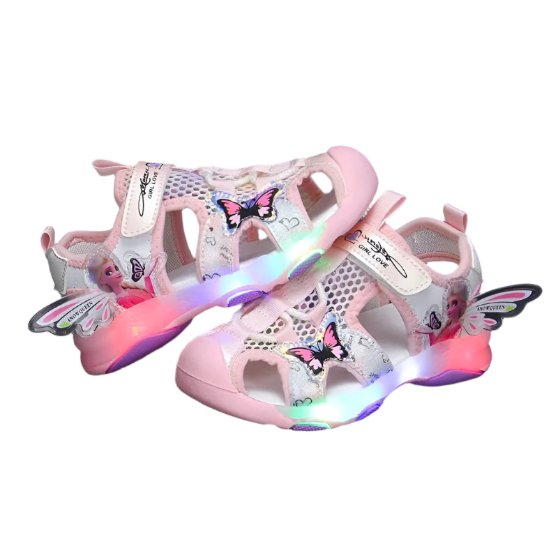 Disney Frozen Elsa LED Sandals – Magical Light-Up Summer Shoes for Girls