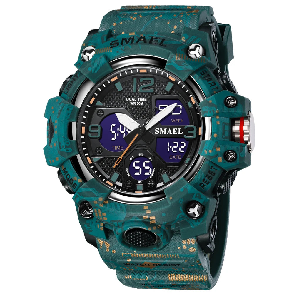 New Camouflage Military Watch – Outdoor Sport, Waterproof & Multi-Function