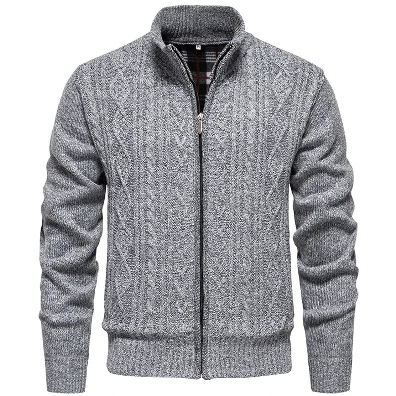 Men's Zippered Cardigan – Cozy and Stylish for Autumn & Winter