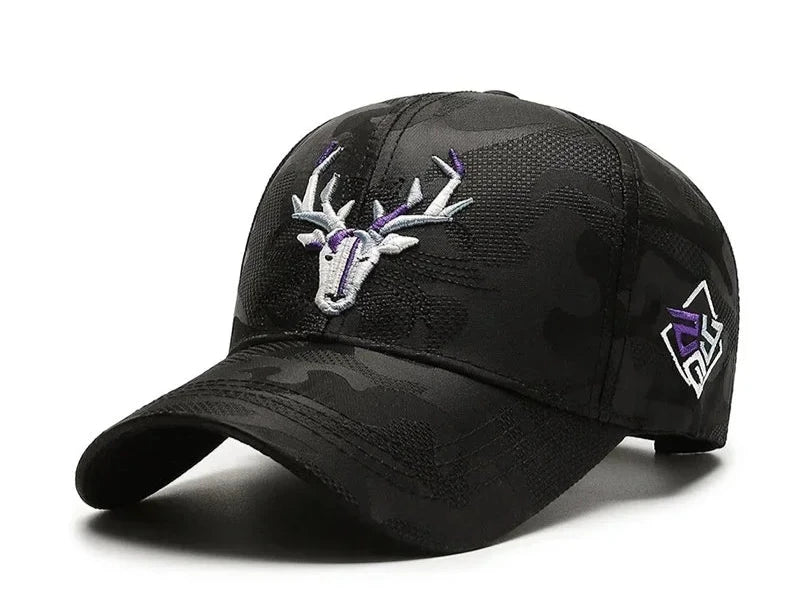 Unisex Luxury Embroidered Baseball Cap - Deer Motif