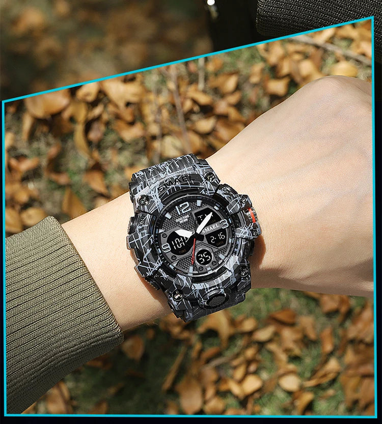 New Camouflage Military Watch – Outdoor Sport, Waterproof & Multi-Function