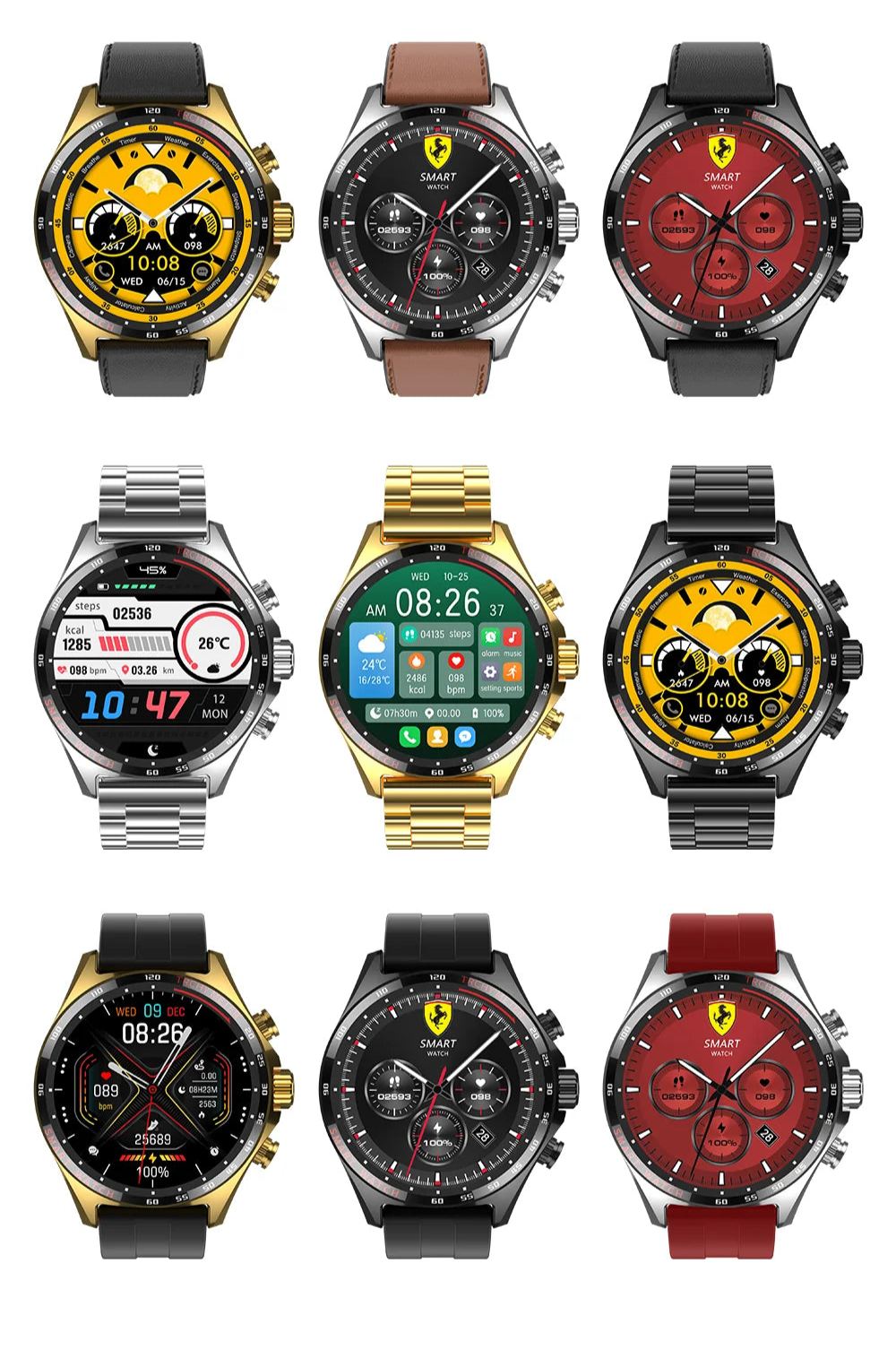 Stainless Steel Smartwatch: 1.58'' Display, Bluetooth Calling, Wireless Charging