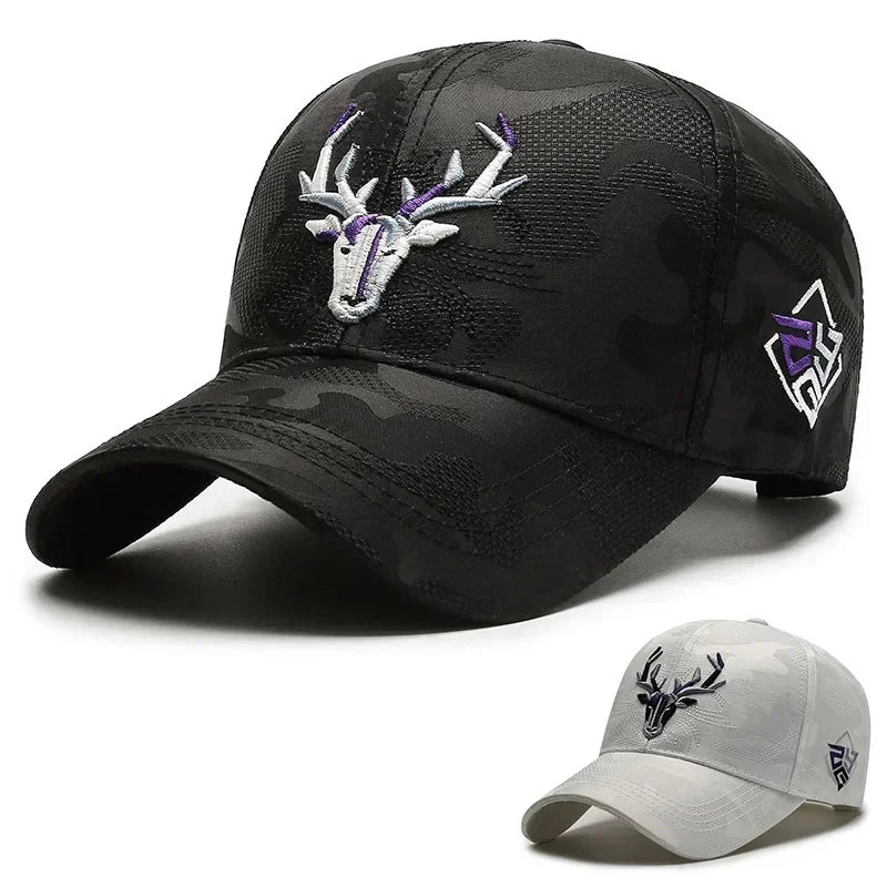 Unisex Luxury Embroidered Baseball Cap - Deer Motif
