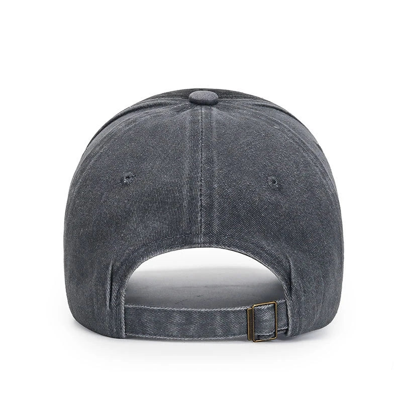 Bull Head Embroidered Distressed Baseball Cap – Unisex, Adjustable Style