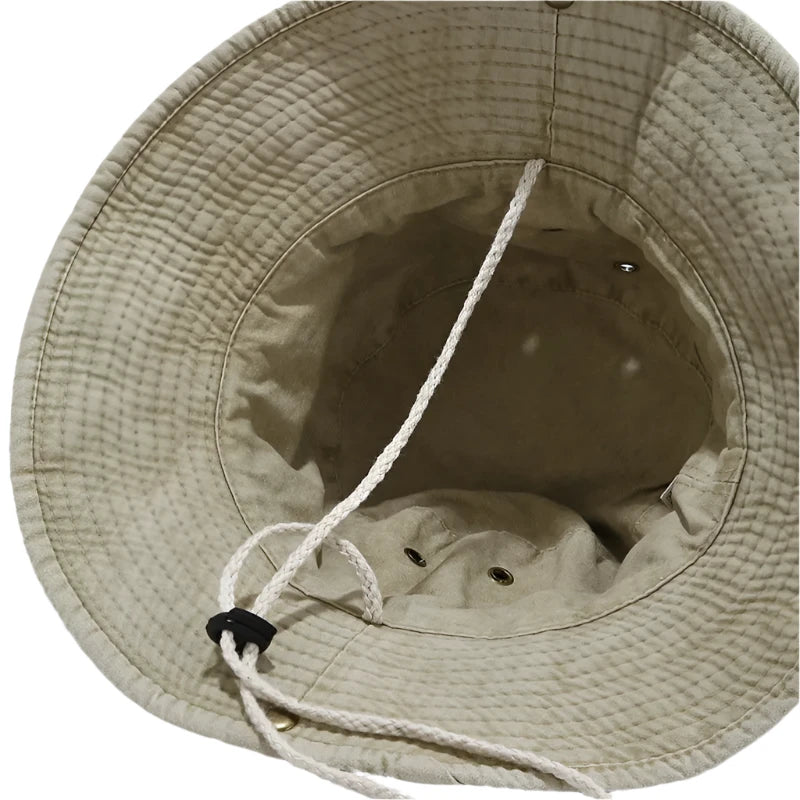 Unisex Cotton Solid Bucket Hat – Versatile Outdoor Sun Cap for Men and Women