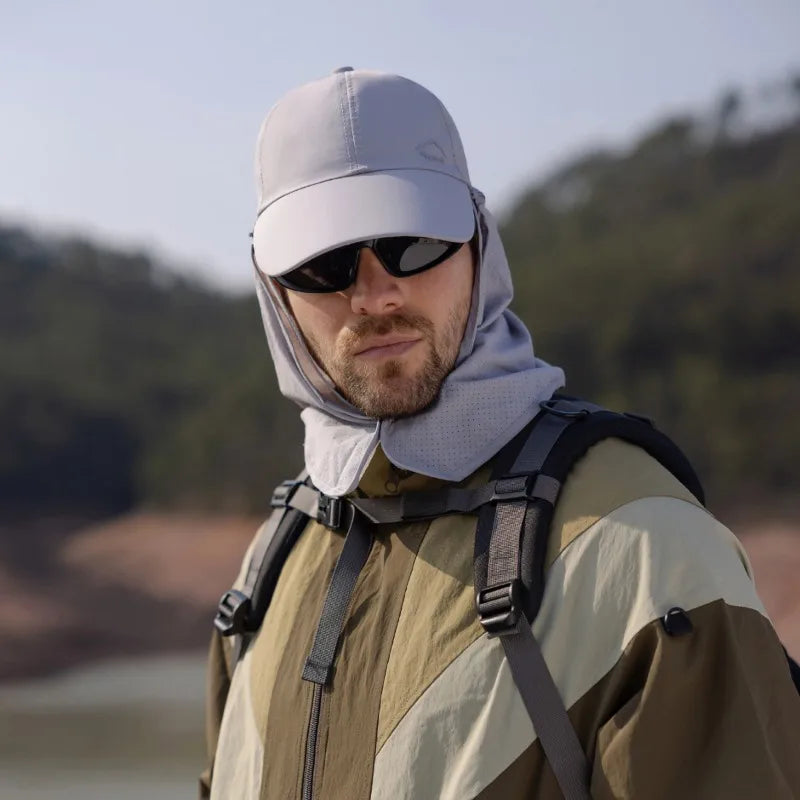 Men’s Quick-Drying Baseball Cap with Detachable Neck Protection – Ultimate Sun Protection with UPF 50+