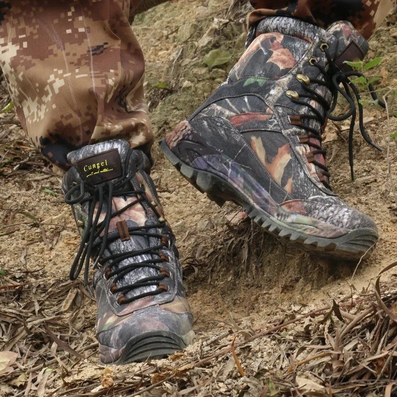 Men's Camouflage Hunting Boots – Lightweight, Waterproof, and Durable