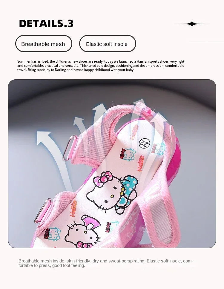Hello Kitty LED Light Sandals – Cute & Comfy Summer Shoes for Toddlers