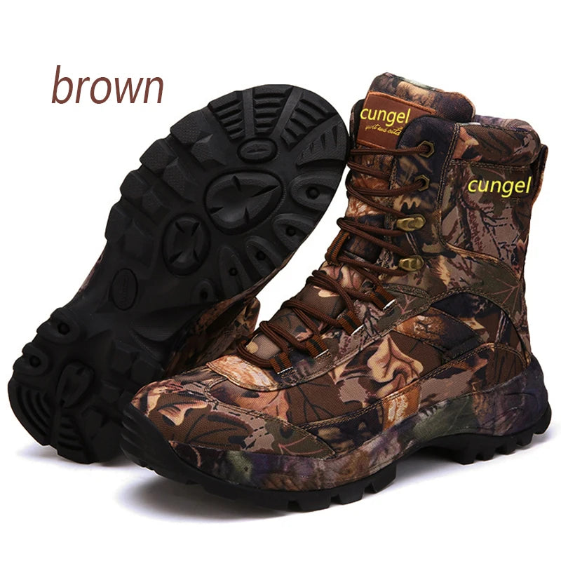 Men's Camouflage Hunting Boots – Lightweight, Waterproof, and Durable