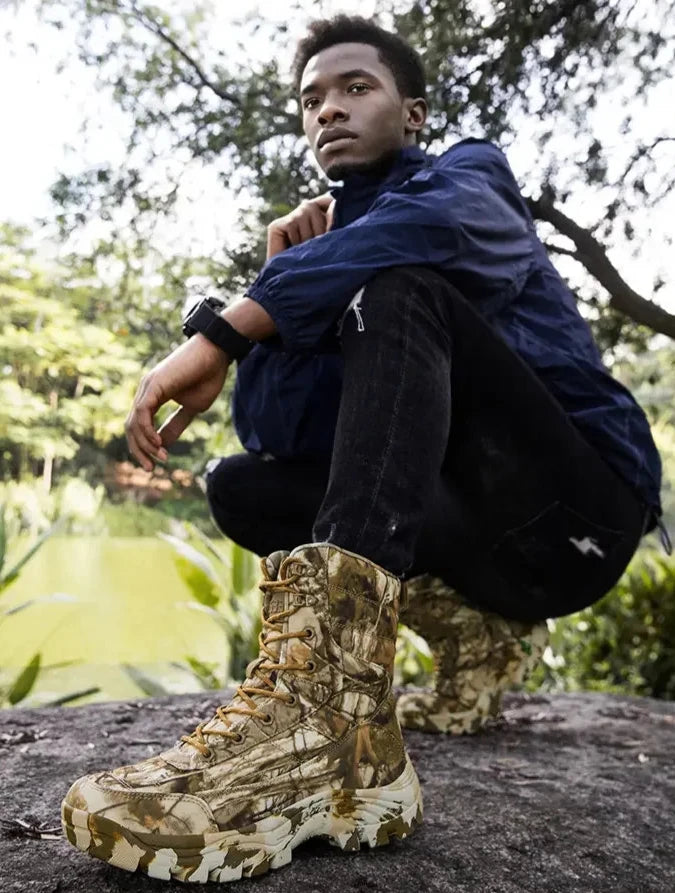 Men's High-Quality Camouflage Training Boots – Non-Slip & Durable