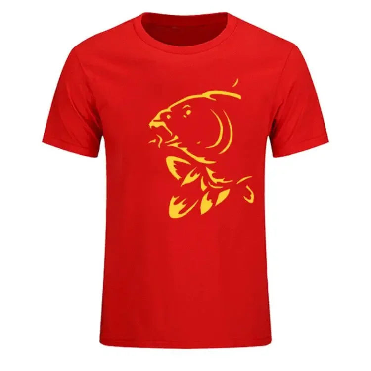 Stylish Silhouette Carp Sports T-Shirt | Summer Fishing & Leisure Tee