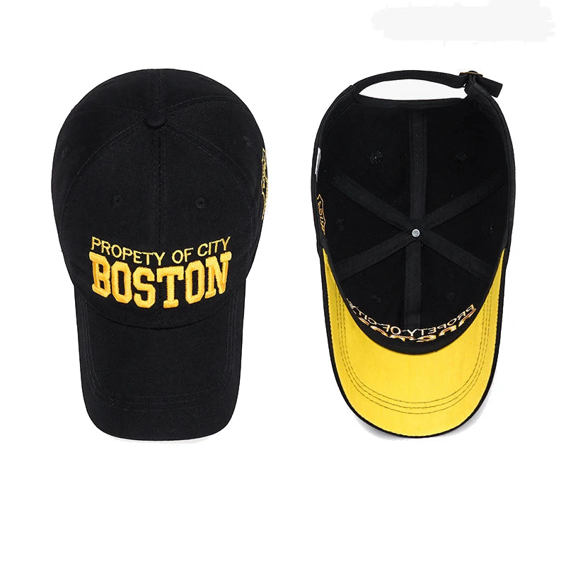 City of Boston Baseball Cap – Unisex Cotton with 3D Embroidery