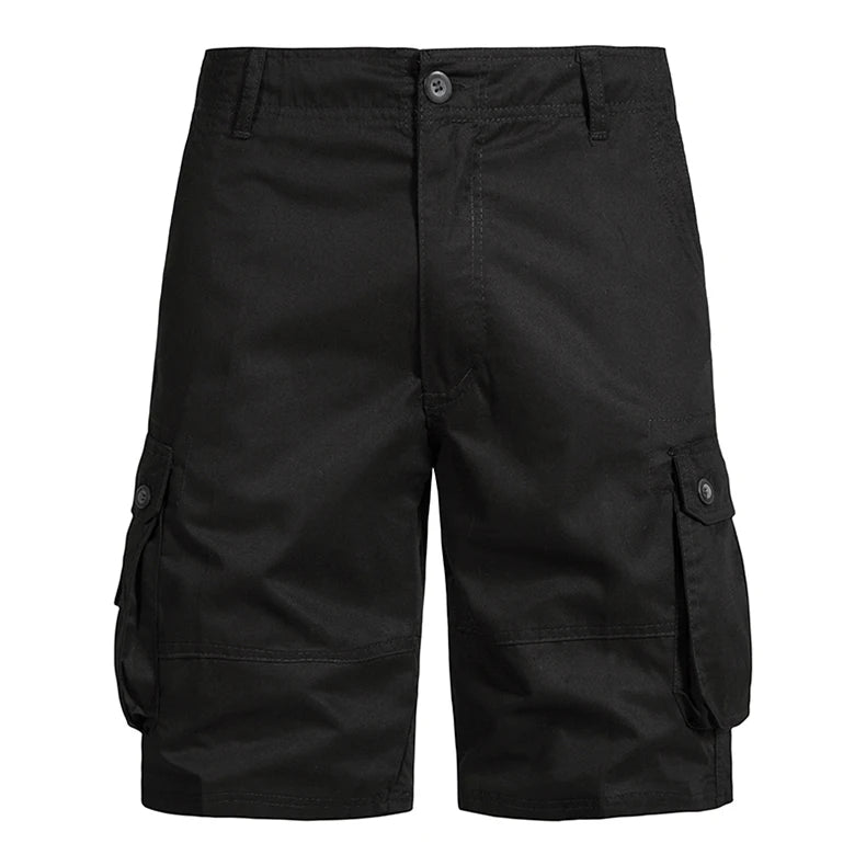 Men's Loose-Fit Multi-Pocket Shorts – Comfortable Cotton for Outdoor Adventure