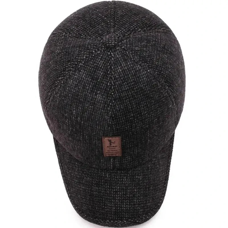 Ear Protection Woolen Peaked Cap – Warm & Stylish for Winter