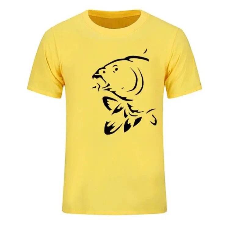 Stylish Silhouette Carp Sports T-Shirt | Summer Fishing & Leisure Tee