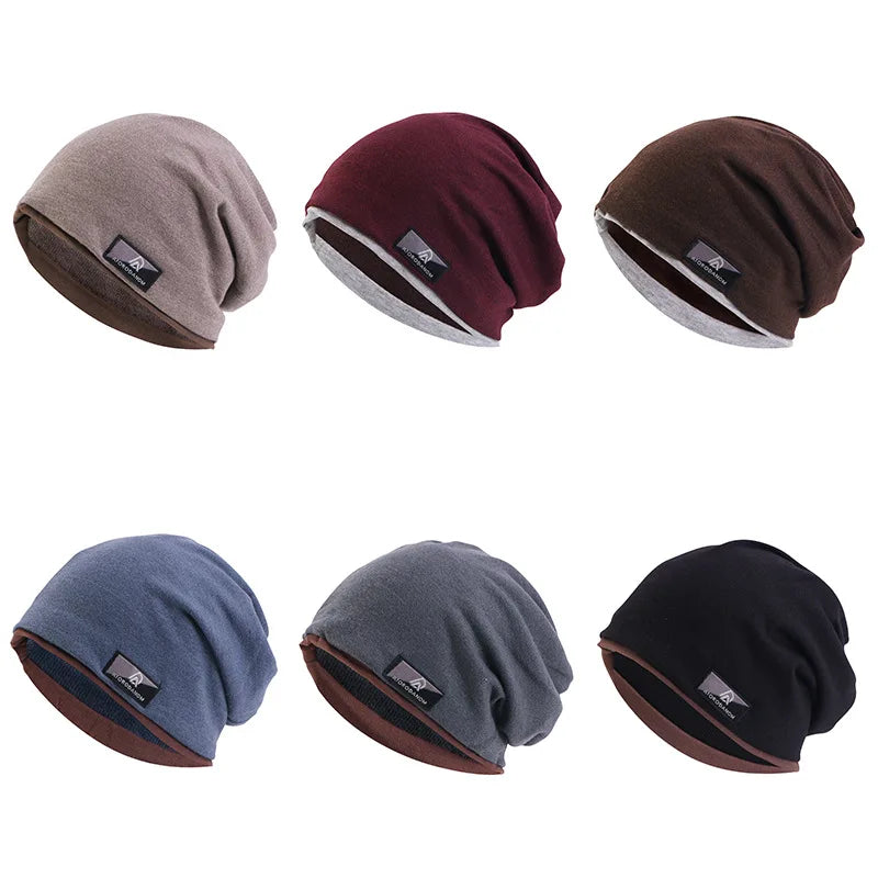 Unisex Autumn & Winter Cashmere Style Beanies – Cozy Double Layer Beanie