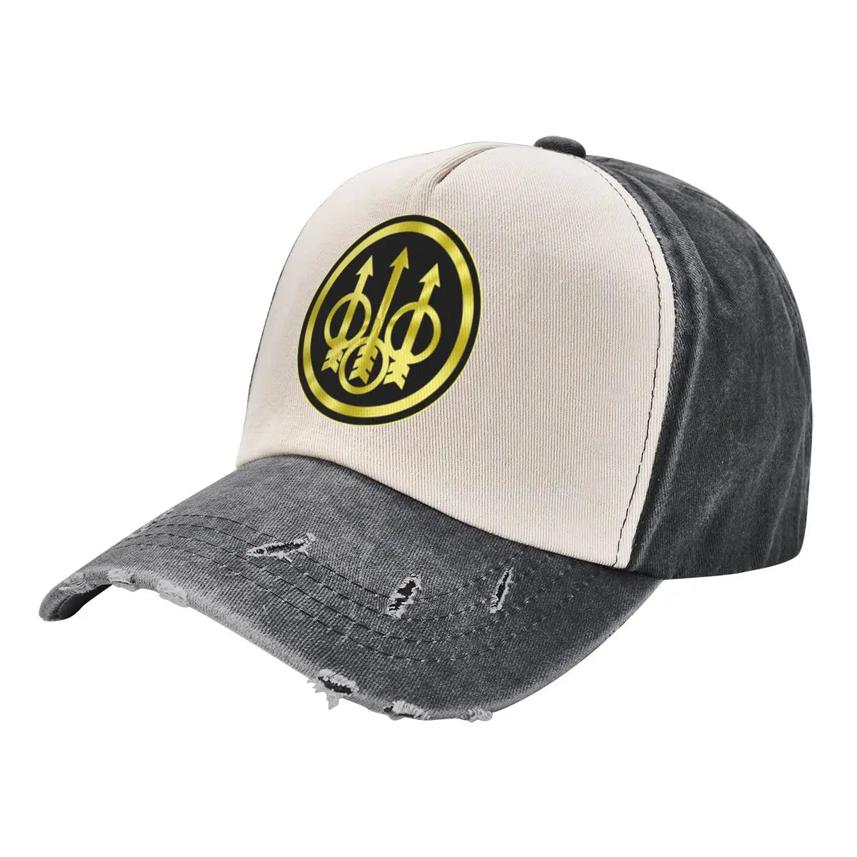 Classic Beretta Logo Baseball Cap with Distressed Design