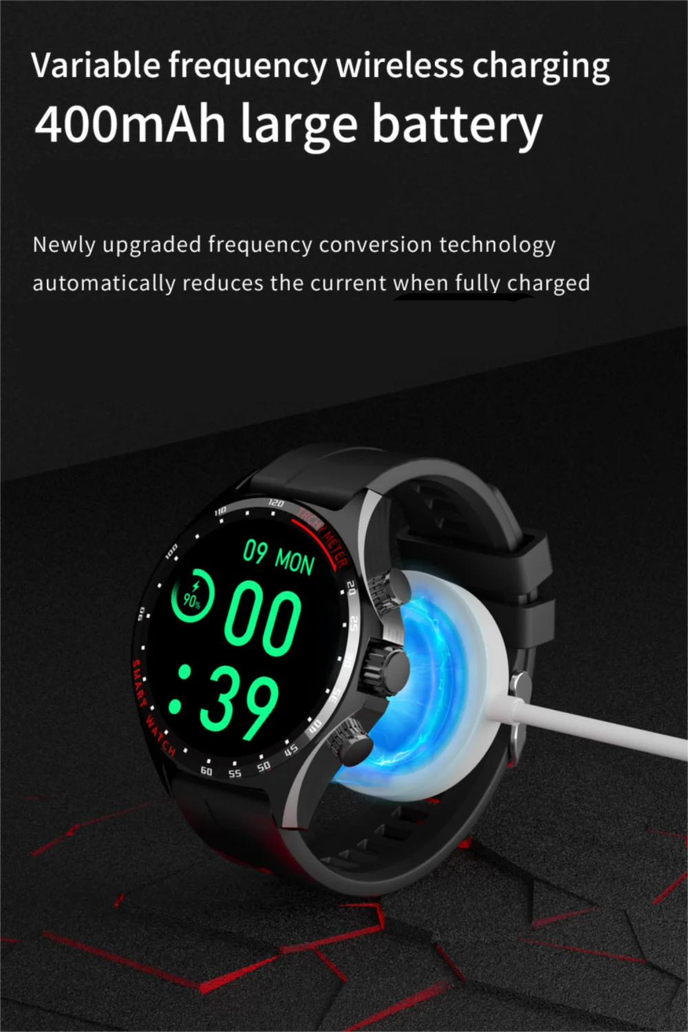 Stainless Steel Smartwatch: 1.58'' Display, Bluetooth Calling, Wireless Charging