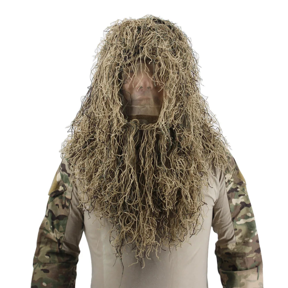 3D Tactical Airsoft Sniper Ghillie Suit Hood