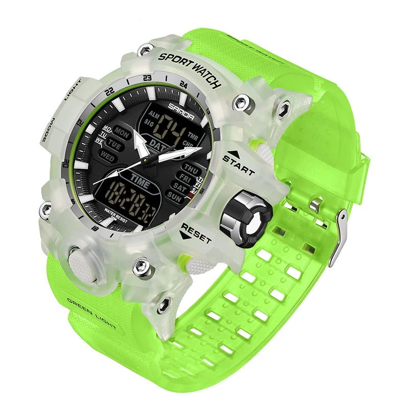 Luxury G Style Men's Electronic Sports Watch – LED Analog Digital Military Chronograph