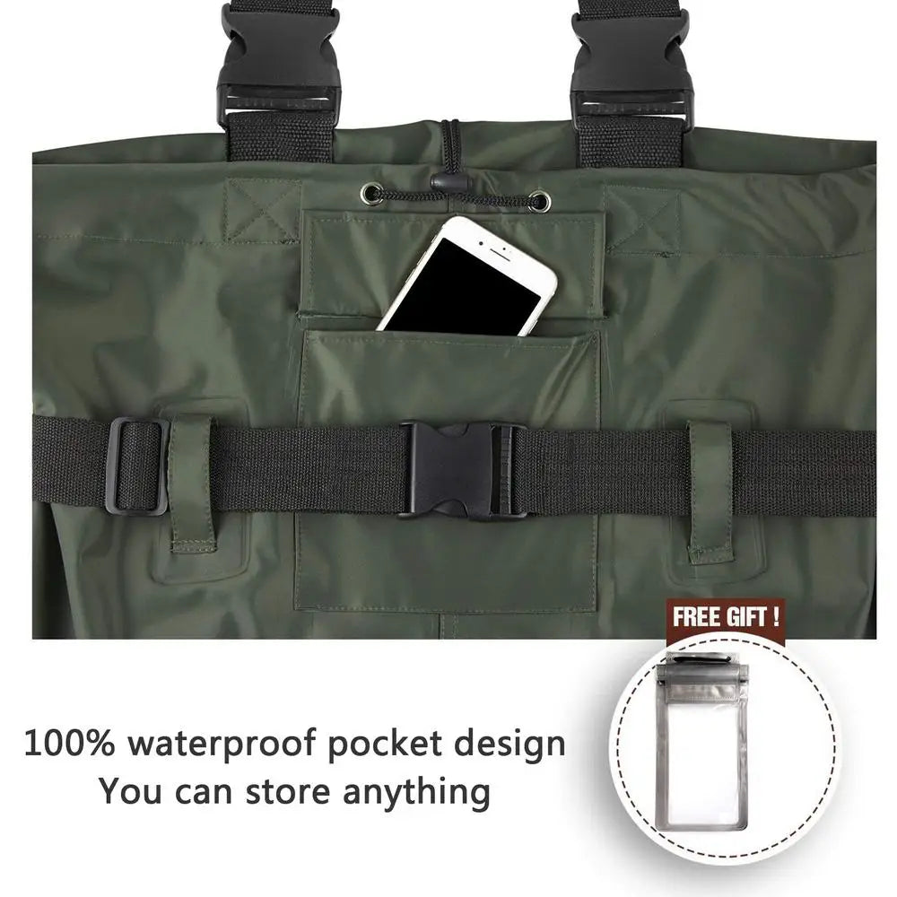 Lightweight Fishing Waders with Waterproof Boots