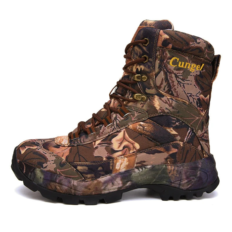 Men's Camouflage Hunting Boots – Lightweight, Waterproof, and Durable