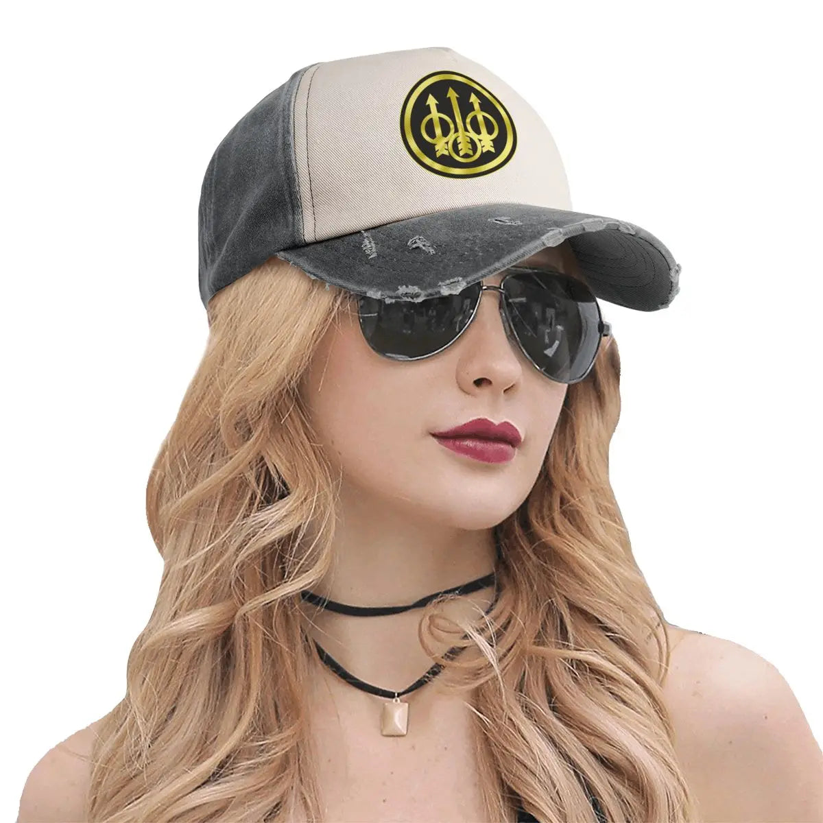 Classic Beretta Logo Baseball Cap with Distressed Design
