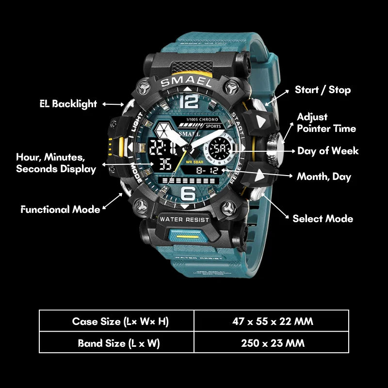 Waterproof Chronograph Watch – Heavy-Duty, Reliable & Stylish