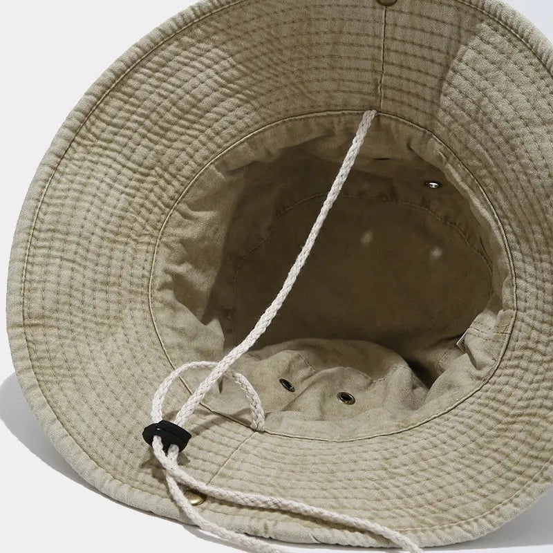 Unisex Cotton Solid Bucket Hat – Versatile Outdoor Sun Cap for Men and Women