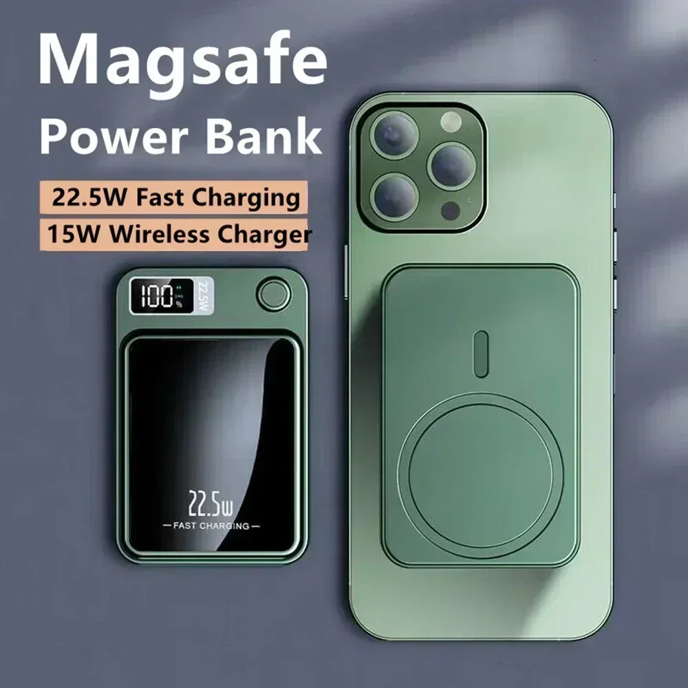 Magnetic Wireless 50,000mAh Power Bank – Fast & Portable Charging
