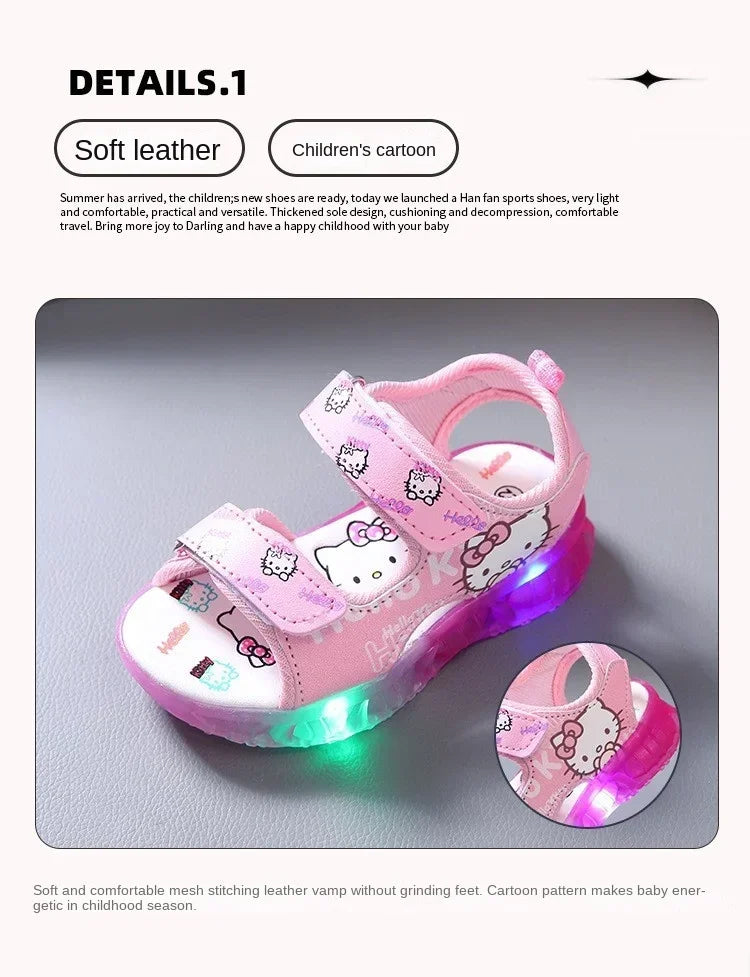 Hello Kitty LED Light Sandals – Cute & Comfy Summer Shoes for Toddlers