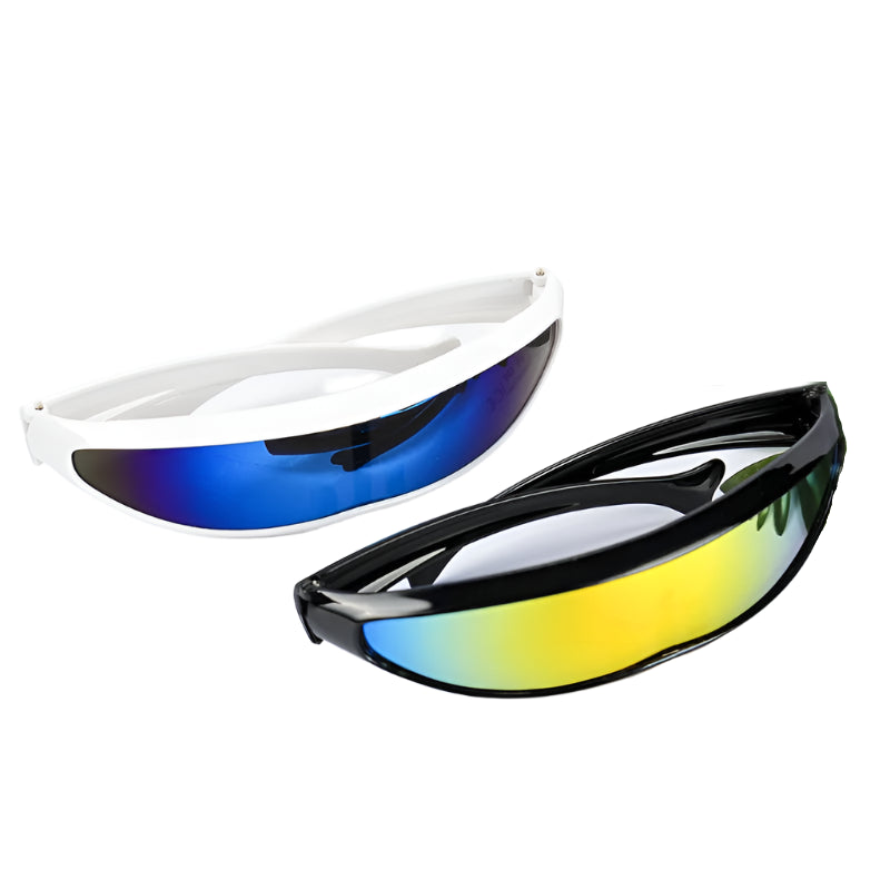 Futuristic Narrow Cyclops Sunglasses – Bold UV400 Mirrored Eyewear