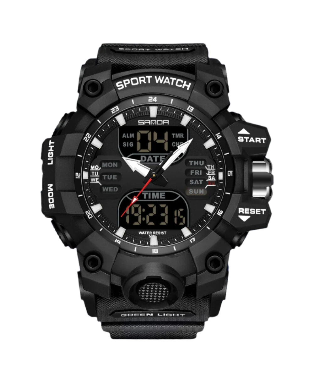 Luxury G Style Men's Electronic Sports Watch – LED Analog Digital Military Chronograph