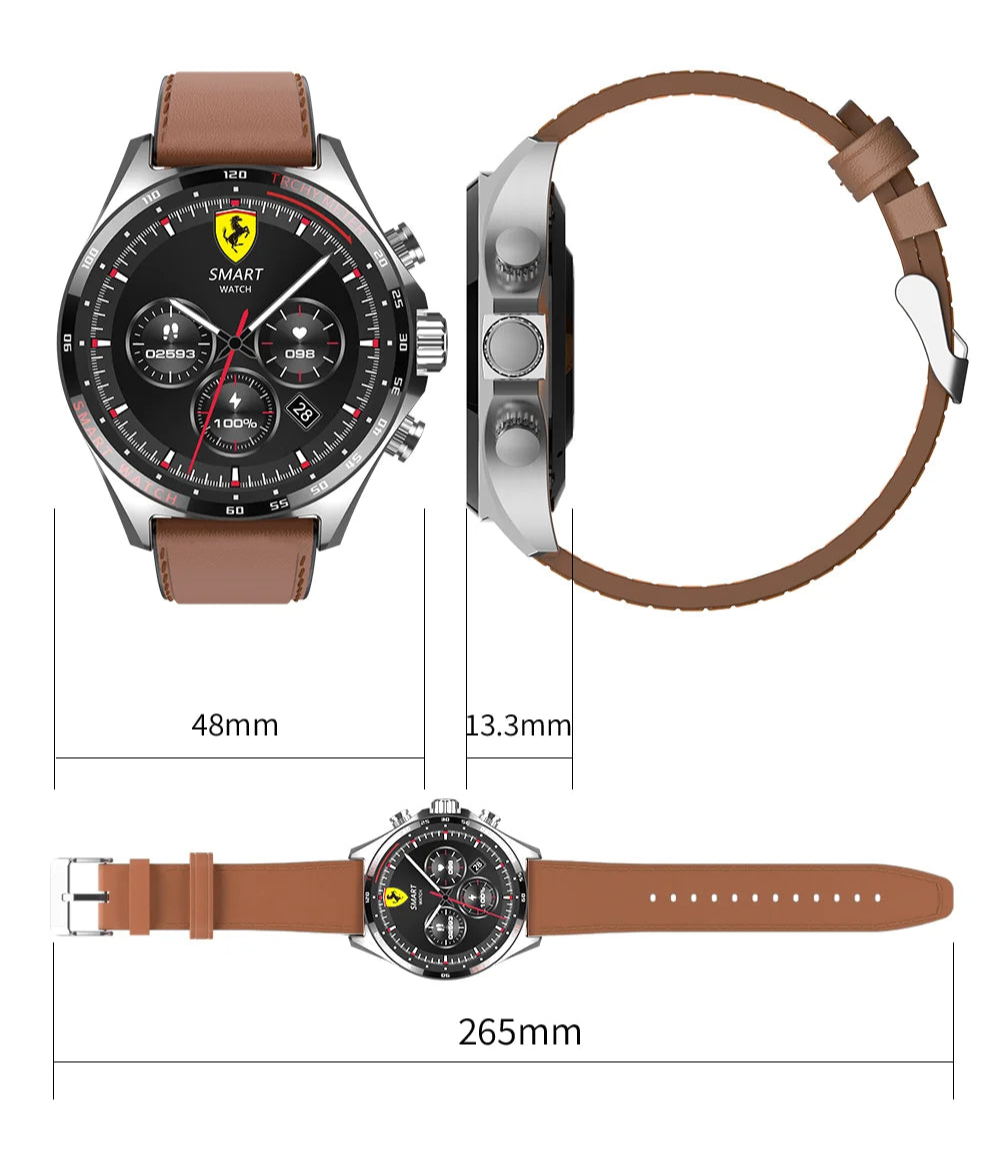 Stainless Steel Smartwatch: 1.58'' Display, Bluetooth Calling, Wireless Charging