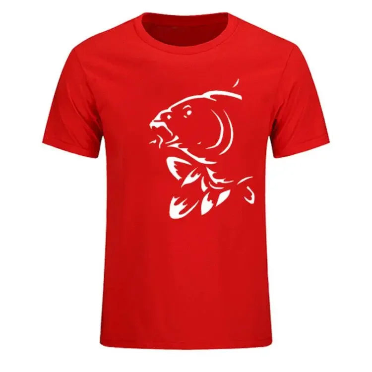Stylish Silhouette Carp Sports T-Shirt | Summer Fishing & Leisure Tee