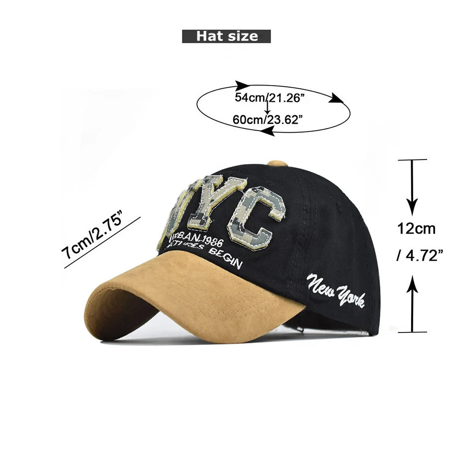 Retro-Style New York Snapback Baseball Cap