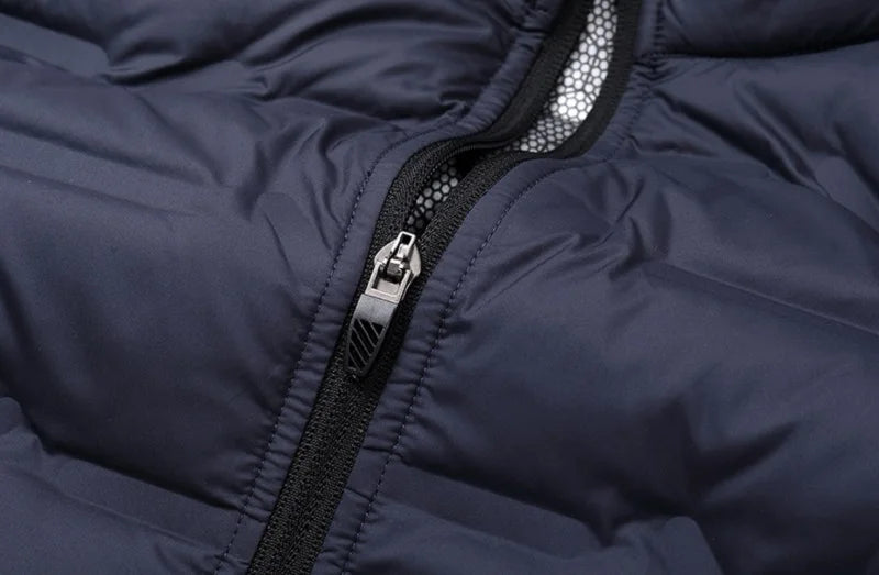 Men's White Duck Down Thick Windproof Puffer Jacket