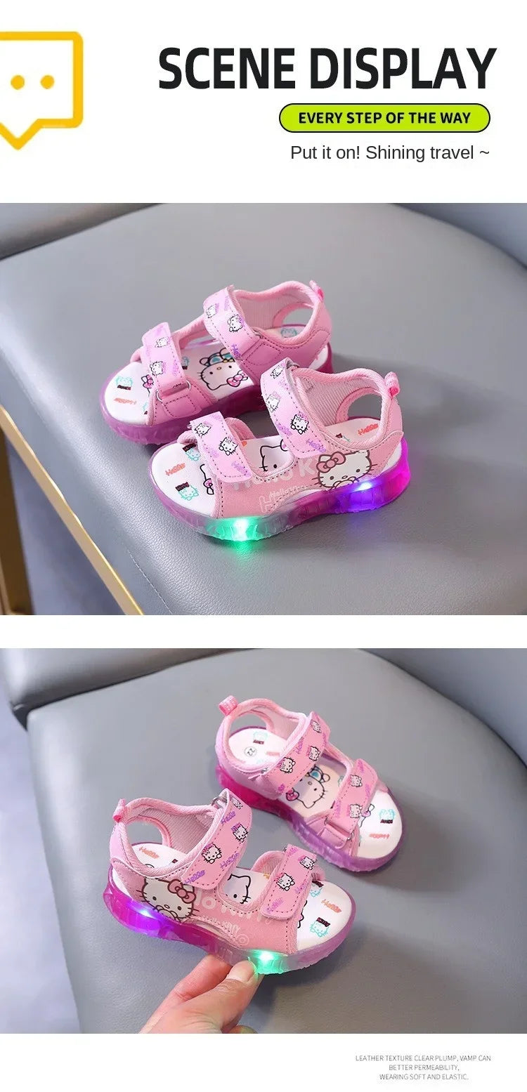 Hello Kitty LED Light Sandals – Cute & Comfy Summer Shoes for Toddlers
