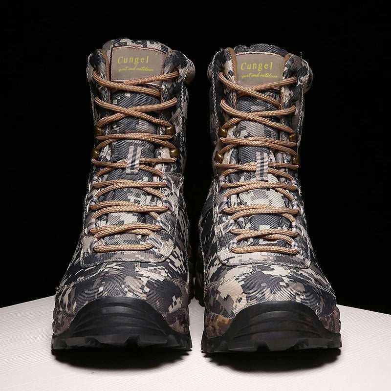 Men's Camouflage Hunting Boots – Lightweight, Waterproof, and Durable
