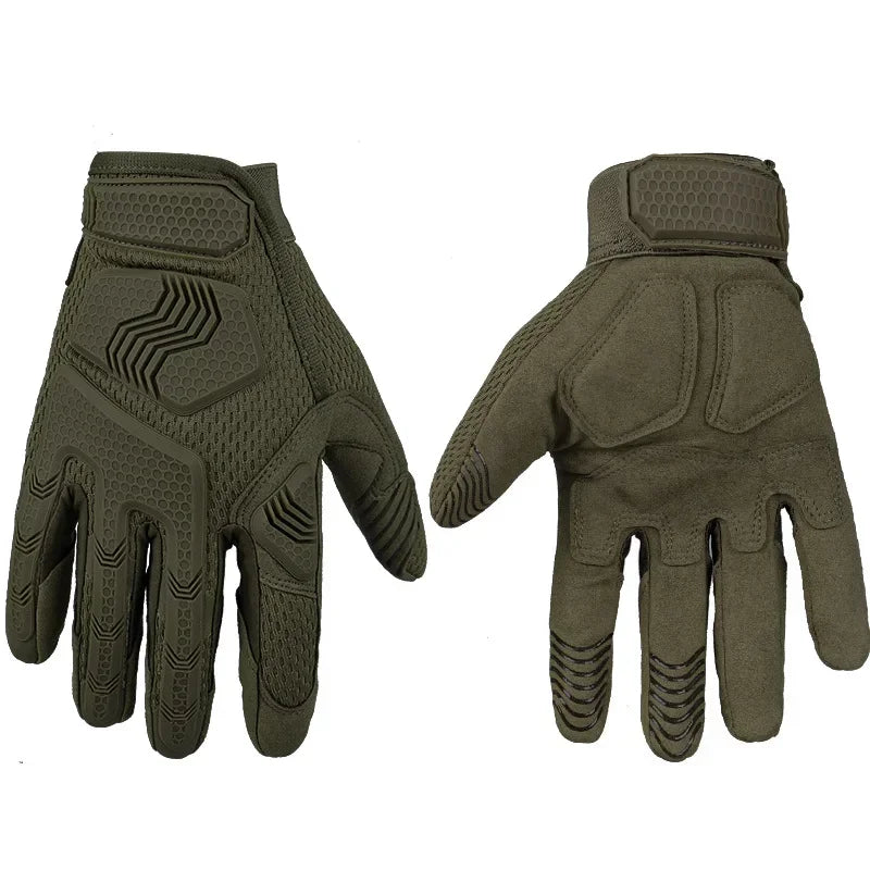Tactical Airsoft Combat Gloves – Protective Full-Finger Camo Gloves with Touch Screen Compatibility