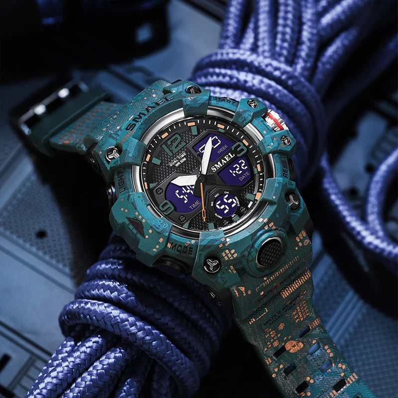 New Camouflage Military Watch – Outdoor Sport, Waterproof & Multi-Function