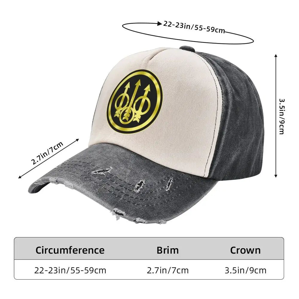 Classic Beretta Logo Baseball Cap with Distressed Design