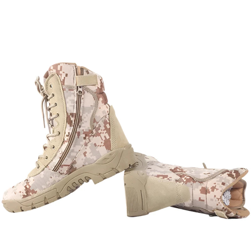 High-Top Tactical Boots – Camouflage & Durable for Outdoor Adventures