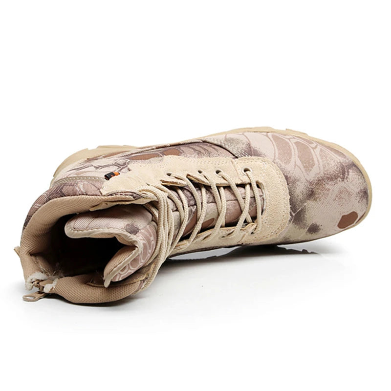 High-Top Tactical Boots – Camouflage & Durable for Outdoor Adventures