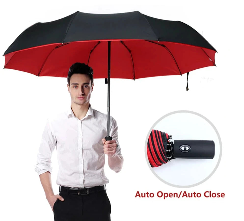 Windproof Double Layer Umbrella, Fully Automatic and Wind Resistant