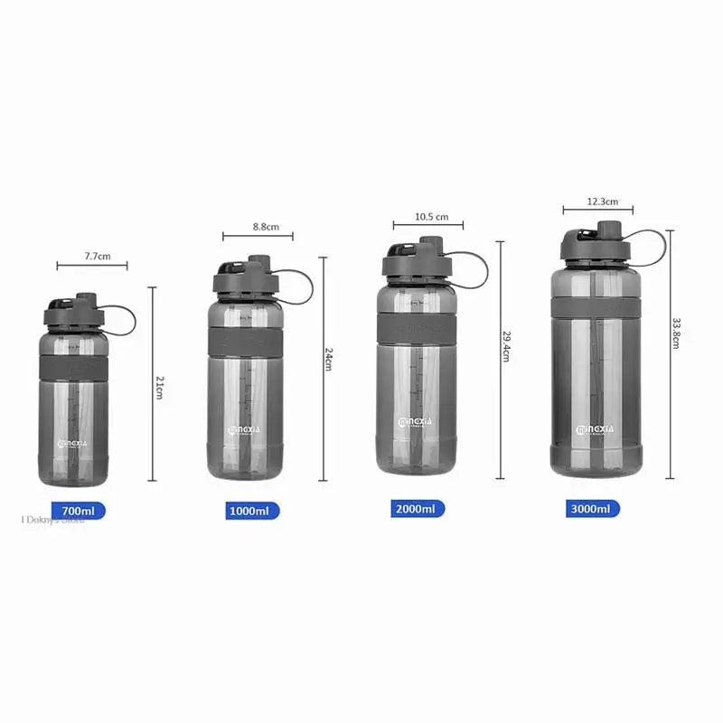 2 Litre Sports Water Bottle with Straw, Heat resistant