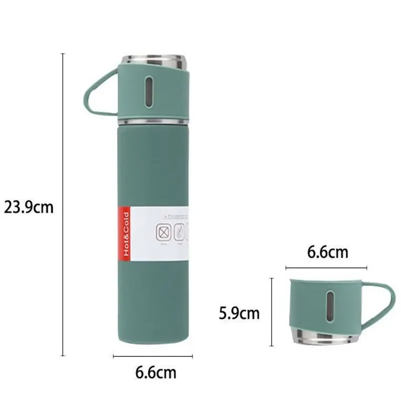 Business Style Stainless Steel Vacuum Flask Set – Sleek and Functional Gift
